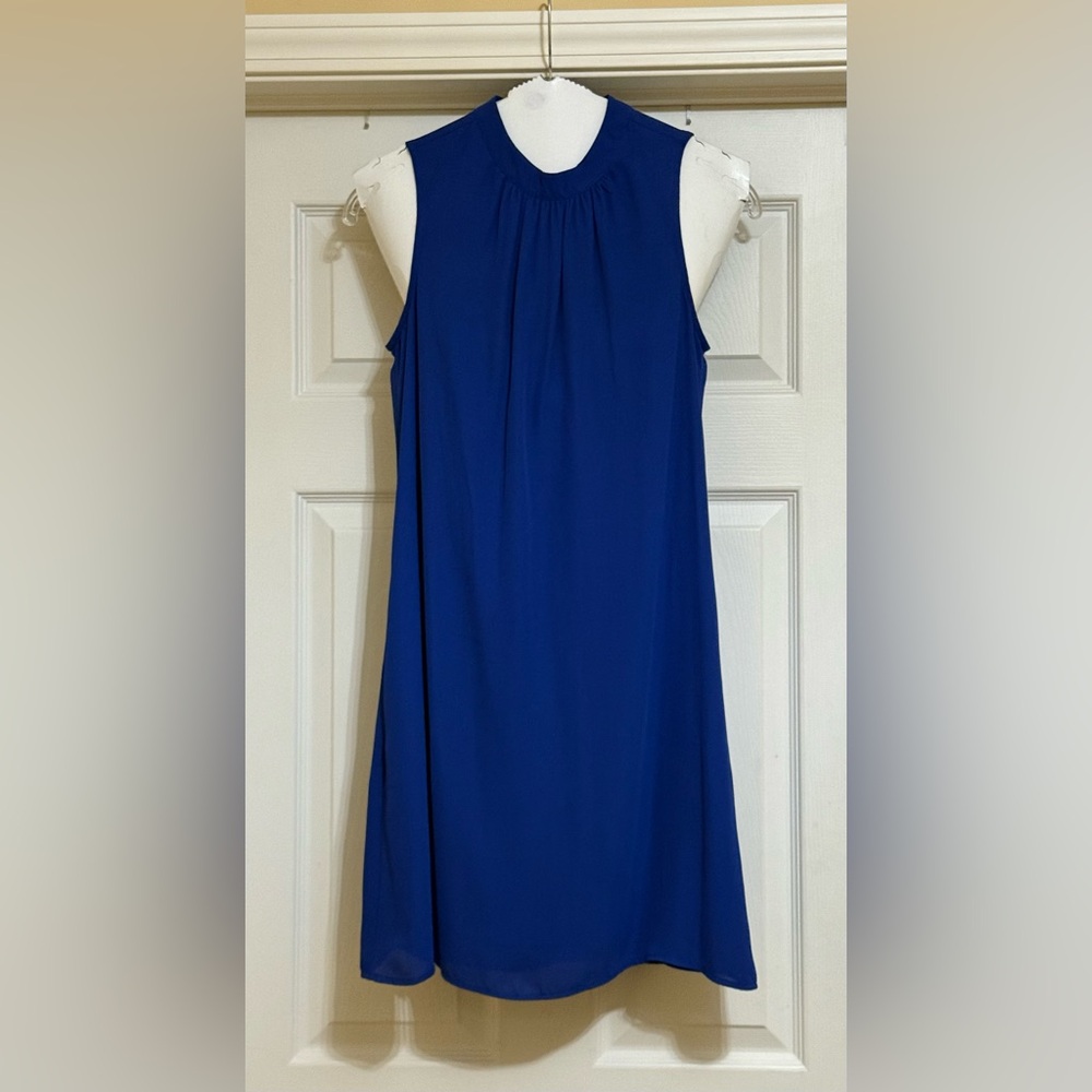 DR2 Cobalt Blue Sleeveless Cocktail Dress